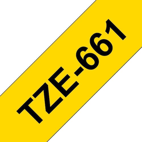 Brother TZe-661 Schriftband, Beschriftungsband, schwarz auf gelb, 36mm x 8m, 1 Stück Artikelbild Secondary2 L