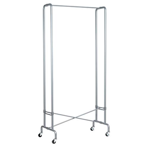 Unilux Garderobenständer mit Rollen, mobile Geraderobe, 88x49x180cm, grau, 1 Stück Artikelbild