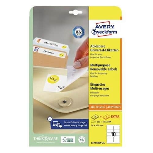 Avery Etikett avtagbar 96x50,8mm produktfoto Secondary2 L