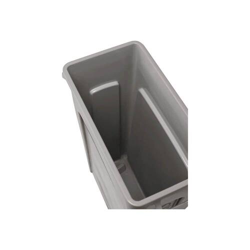 Rubbermaid Commercial Products Slim Jim Container, Abfallbehälter, Abfalleimer, Mülleimer, 87L, grau, 56x28x76,2cm, Kunststoff, 1 Stück Artikelbild Secondary2 L