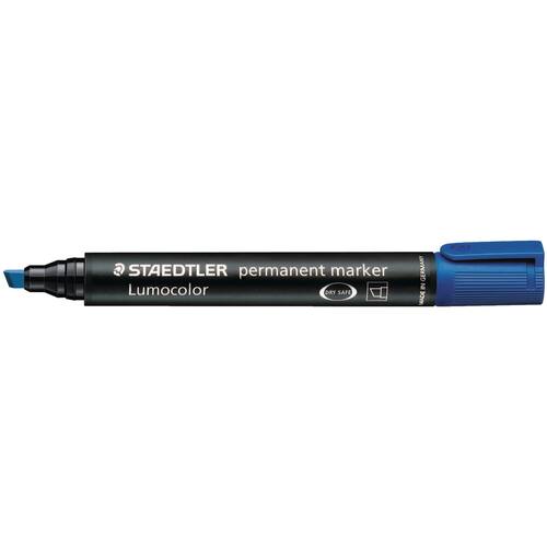 STAEDTLER Lumocolor Lumocolor Permanent-Marker, Keilspitze, Blau Artikelbild Secondary1 L