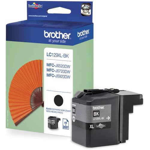 Brother Bläckpatron, LC129XL BK, LC-129XLBK, Innobella™, svart, singelförpackning, hög kapacitet produktfoto