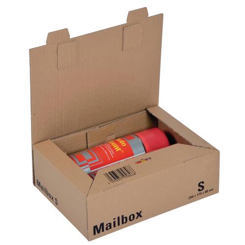 ColomPac Versandkarton Mailbox S, 1-wellig, 250x175x80mm (A5+), Braun, 15 Stück pro Packung, 5 Packungen Artikelbild