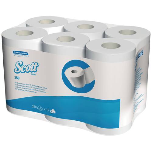 Scott® Toilettenpapier 350, 3-lagig, 350 Blatt/Rolle, hochweiß (36 Rollen) Artikelbild Secondary2 L