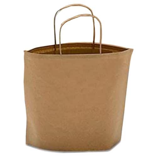 Papiertragetasche B-Bag, Geschenktasche, ohne Seitenfalte, mit gedrehten Papierkordeln, 300x100x250mm, natur, 1 Stück Artikelbild