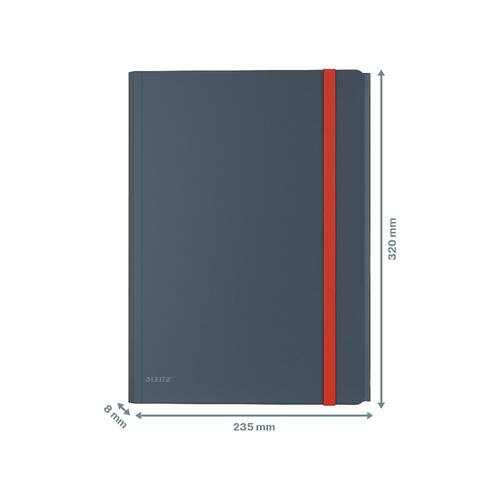 Leitz Gummibandsmapp COSY 3-kl A4 PP grå produktfoto Secondary3 L