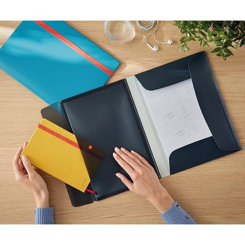 Leitz Gummibandsmapp COSY 3-kl A4 PP grå produktfoto Secondary5 L