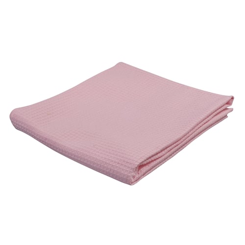 Våffelväv, 100 % bomull, 80 x 100 cm, rosa produktfoto