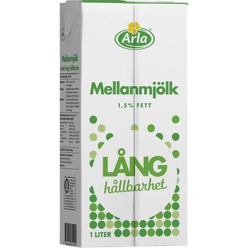 Arla Mjölk mellan med lång hållbarhet 1,5% 1L | Lyreco®