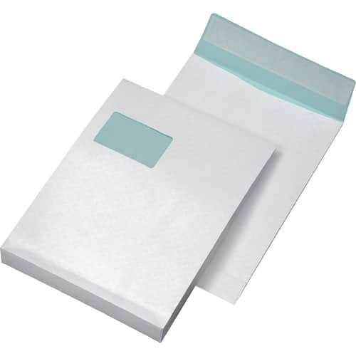 MAILmedia® Versandtaschen mit Seitenfalten, weiß, C4, 20 mm Falte, mit Fenster links, Haftklebeverschluss, 120g/m², 25 Stück Artikelbild