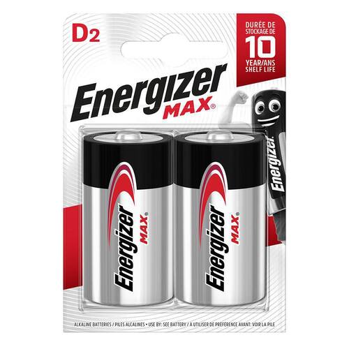 Energizer Batterien Max D, Mono, LR20, 2 Stück pro Packung Artikelbild