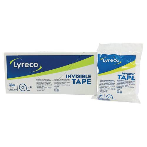 Lyreco Klebefilm, Klebeband, 19mmx33m, 54µm, matte Oberfläche, 8 Rollen pro Packung Artikelbild Secondary2 L