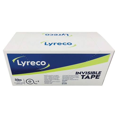 Lyreco Klebefilm, Klebeband, 19mmx33m, 54µm, matte Oberfläche, 8 Rollen pro Packung Artikelbild Secondary5 L
