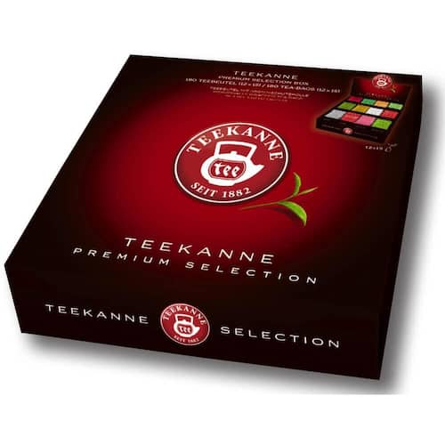 Teekanne Gastro Premium Sortimentsbox, 12 verschiedene Sorten Tee, gesamt 363g, 12x15 Beutel, 180 Beutel Artikelbild Secondary1 L