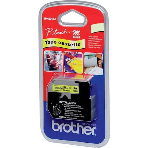 Brother Schriftbänder 9 mm / 8 m, Schriftband: Weiß, Druck: Schwarz - M K221/BZ Artikelbild