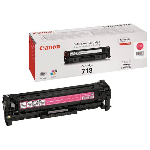 Canon Original Toner 718 M, Lasertoner, Tonerkartusche, Magenta, 1 Stück Artikelbild