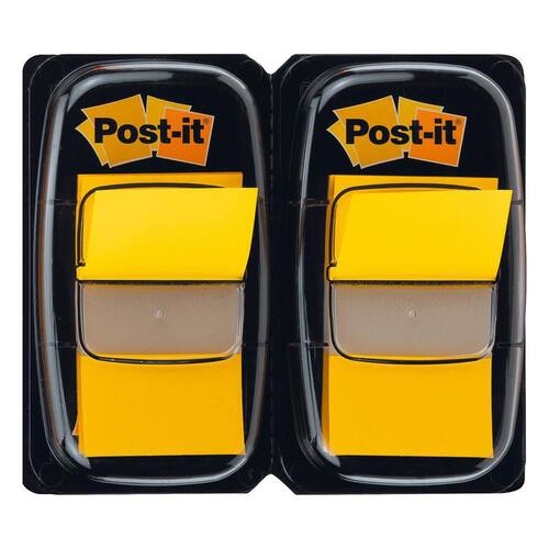 Post-it® Index-Haftstreifen 680, Haftmarker, beschriftbar, 25,4 x 43,2 mm, gelb, 2 x 50 Blatt pro Packung Artikelbild Secondary1 L