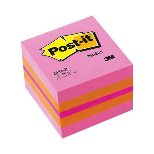 Post-it® Haftnotiz-Würfel 51x51mm, pink, 400 Blatt Artikelbild