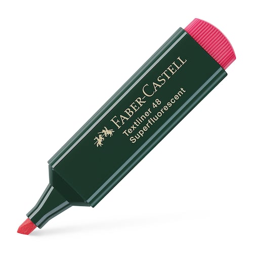Faber-Castell Textmarker nachfüllbar, Highlighter, Textliner, Leuchtmarker, rot, Keilspitze, 1 Stück Artikelbild