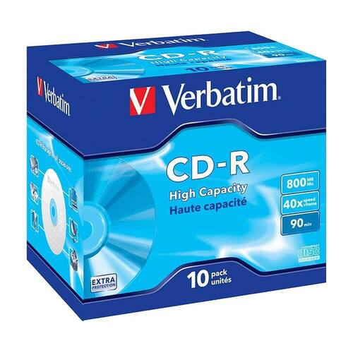 Verbatim CD-R Datalife Extra Rohling, 800MB, 90Min, 48-fach, Jewel Case, 10 Stück Artikelbild