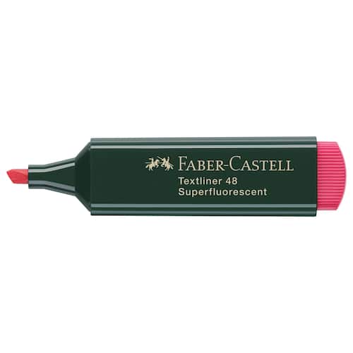 Faber-Castell Textmarker nachfüllbar, Highlighter, Textliner, Leuchtmarker, rot, Keilspitze, 1 Stück Artikelbild Secondary2 L