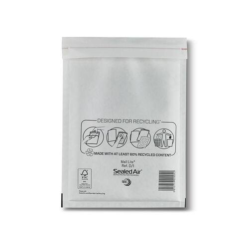 Mail Lite® Luftpolsterversandtasche, D/1, 200x270mm, weiß, 10 Stück pro Packung Artikelbild