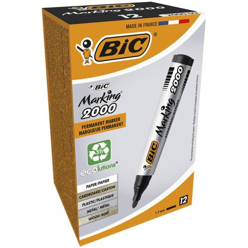 BIC® 2000 Permanent-Marker, Rundspitze Schwarz, 1 Stück Artikelbild Secondary4 L