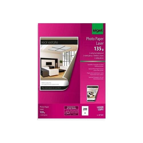 sigel Fotopapier Laser LP341, 135g/m², A4, glossy, 200 Blatt Artikelbild