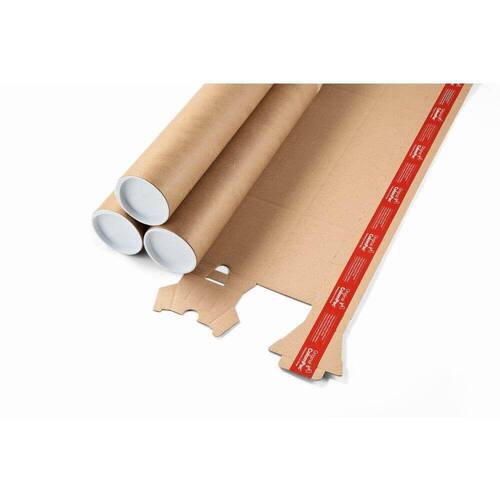 ColomPac Versandverpackung Trapez A1 mit Haftklebeverschluss, Versandhülse, 610x105/55x75mm (A1), Braun, 20 Stück pro Packung, 2 Packungen Artikelbild Secondary3 L