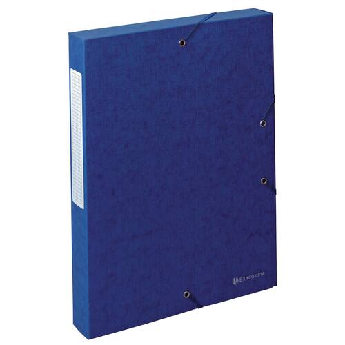 Exacompta Dokumentenbox Exabox, Archivbox mit Gummi, Manilakarton, A4, 40mm, blau, 1 Stück Artikelbild Secondary2 L