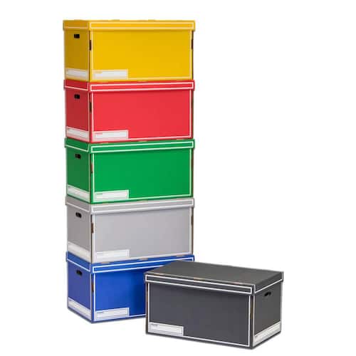 Pressel Jumbo-Box, Lagerkiste, Aufbewahrungskarton, Anthrazit, 600x370x320 mm, 10 Stück Artikelbild Secondary1 L