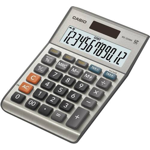 Casio Tischrechner MS-120BM, Rechner, silber, 15,8x23,2x4mm, 12-stellig, 1 Stück Artikelbild Secondary1 L