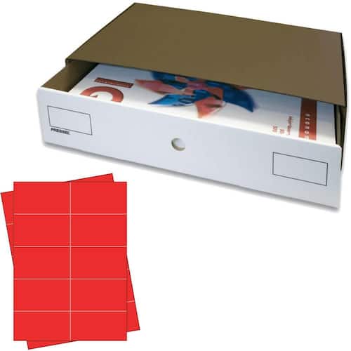 Pressel Stapel-Box 341 A3, grau-braun/weiß mit roten Etiketten (vorher Art.Nr. 348103) Artikelbild