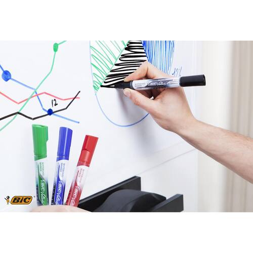BiC Velleda Whiteboardpenna Velleda® stor kulspets, svart produktfoto Secondary2 L