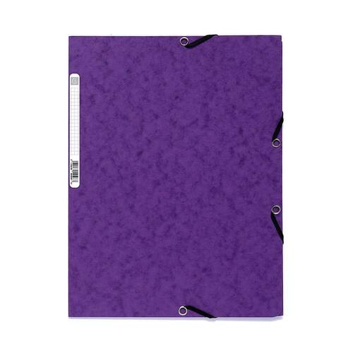 Exacompta Einschlagmappe mit Gummizug, Flügelmappe, A4+, 400g, violett, 1 Stück Artikelbild