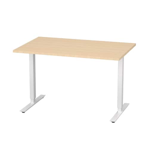 deNord Design Skrivbord höj/sänk Basic 1200x800 björk/vit produktfoto