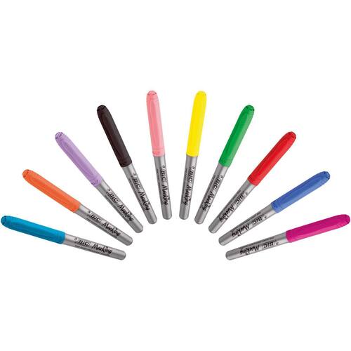 BIC® Marking™ Color Permanent-Marker, Rundspitze, 10 Farben im Set Artikelbild Secondary1 L