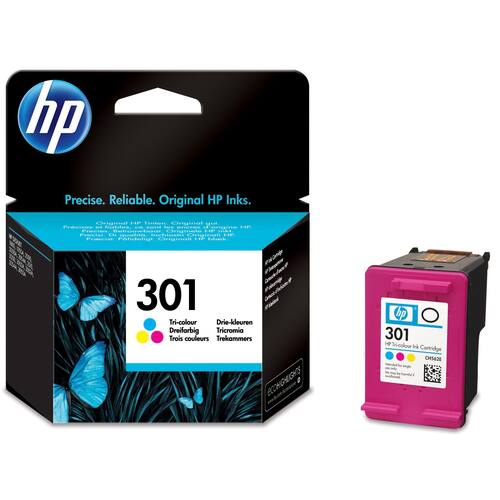 HP Original Tinte HP301 - CH562EE, Tintenpatrone, Druckertinte, 3-farbig, 1 Stück Artikelbild