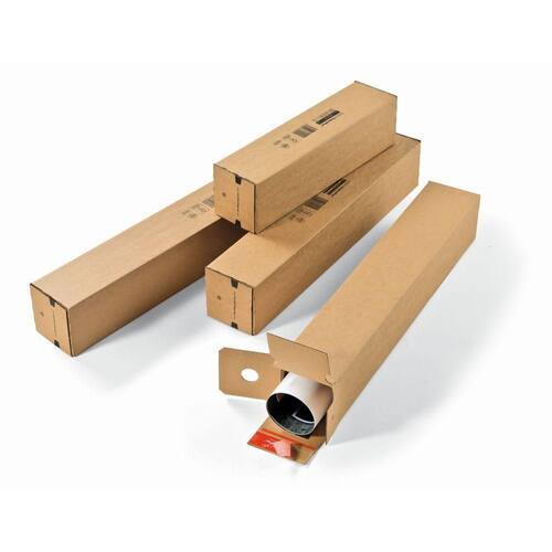 ColomPac Versandverpackung 4eckig, Planversandbox, Versandhülse, mit Haftklebeverschluss und Aufreißfaden, 430x108x108mm (A2), Braun, 10 Stück pro Packung, 3 Packungen Artikelbild Secondary3 L