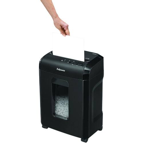 Fellowes Aktenvernichter Powershred® 10M, Reißwolf, Shredder, Partikelschnitt, 345x250x500mm, schwarz, 1 Stück Artikelbild Secondary7 L