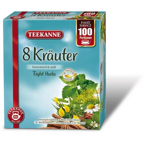 Teekanne Kräutertee ''8 Kräuter'',  Tee, Heißgetränk, 100 Beutel Artikelbild Secondary1 L