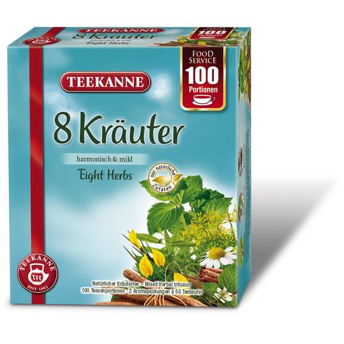 Teekanne Kräutertee ''8 Kräuter'',  Tee, Heißgetränk, 100 Beutel Artikelbild