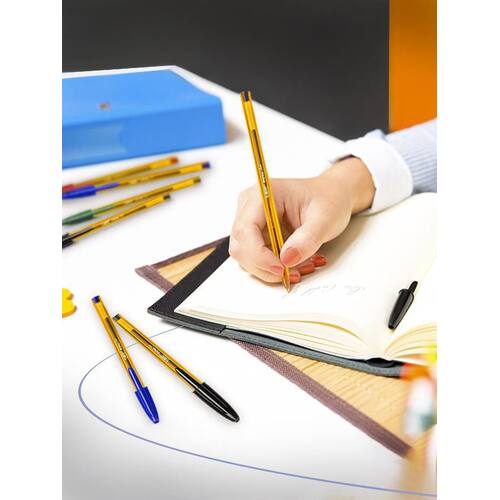 BIC® Kugelschreiber Cristal fein, Tintenschreiber, Kuli, Einwegkuli, schwarz, 0,35mm, 50 Stück Artikelbild Secondary3 L