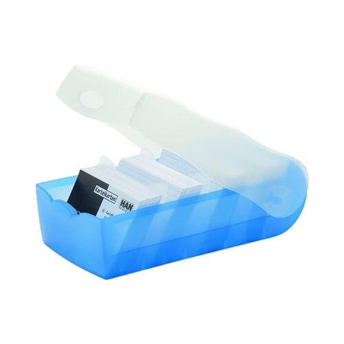 Han Karteibox Croco, Karteikasten, A7 quer, transluszent blau, PP, 1 Stück Artikelbild