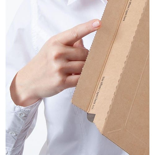 ColomPac Versandverpackung Trapez A1 mit Haftklebeverschluss, Versandhülse, 610x105/55x75mm (A1), Braun, 20 Stück pro Packung, 2 Packungen Artikelbild Secondary5 L