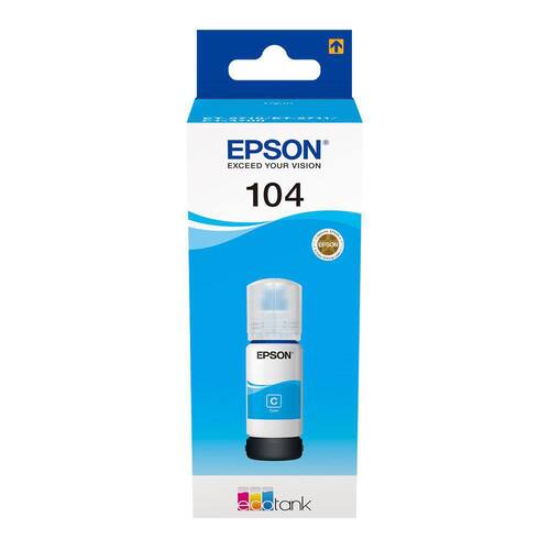 Blekk EPSON 104 EcoTank Cyan produktbilde
