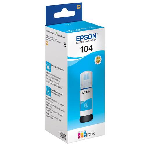 Blekk EPSON 104 EcoTank Cyan produktbilde Secondary1 L