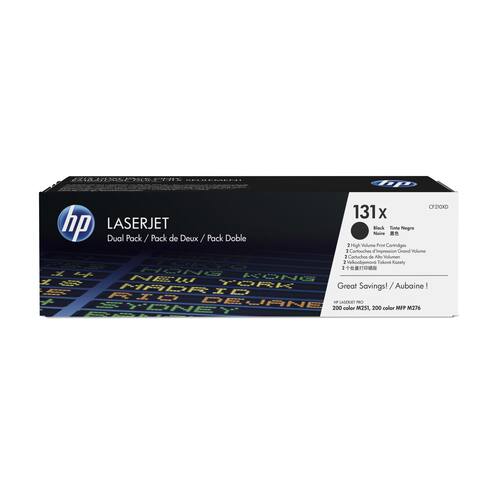 HP Original Toner HP 131X, CF210XD, Lasertoner, Tonerkartusche, Schwarz, 2 Stück pro Packung Artikelbild