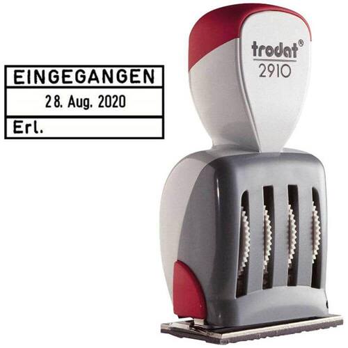 trodat Datumstempel mit Text ''Eingegangen'', Schrifthöhe: 4mm, schwarz, nicht selbstfärbend, mit Stempelkissen, 1 Stück Artikelbild