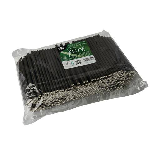 Papirsugerør PURE 0,7x15cm sort(500) produktbilde Secondary2 L